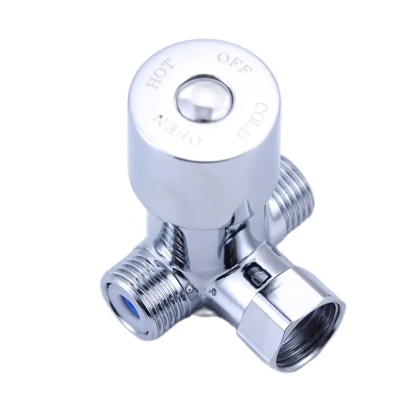 1PC Brass/Znic Alloy Tempering Valve Two In One Out 3-Way Water Heater  Regulates Hot And Cold Water Mixing Valve Thread G1/2'
