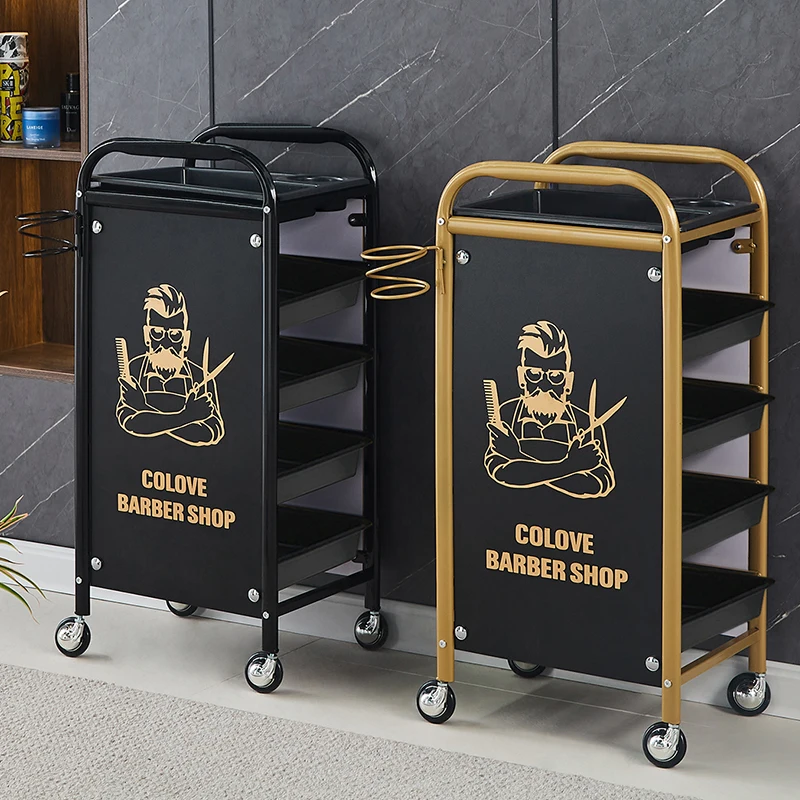 

Hairdressing Tool Cart Beauty Salon Trolley Hair Salon Barber Shop Hot Dyeing Tool Trolley Locker Rack Hair Salon Furniture