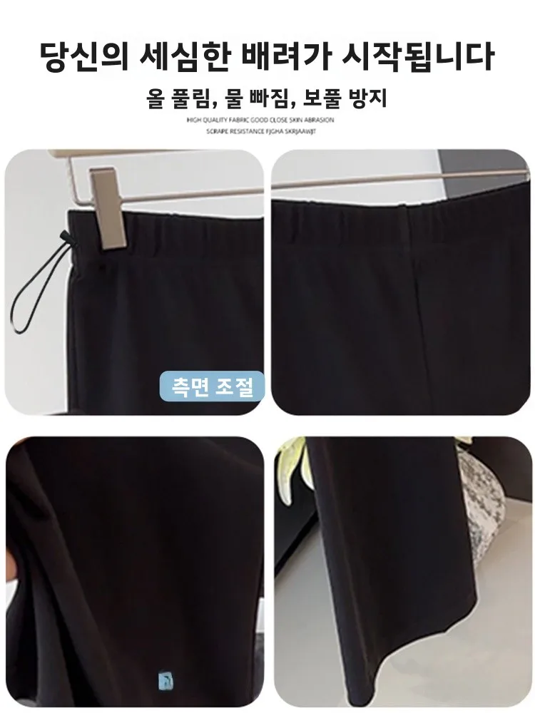 임산부를위한 봄 가을 긴 바지 편안한 느슨한 배꼽 마이크로 플레어 청바지 겉옷 캐주얼 바지