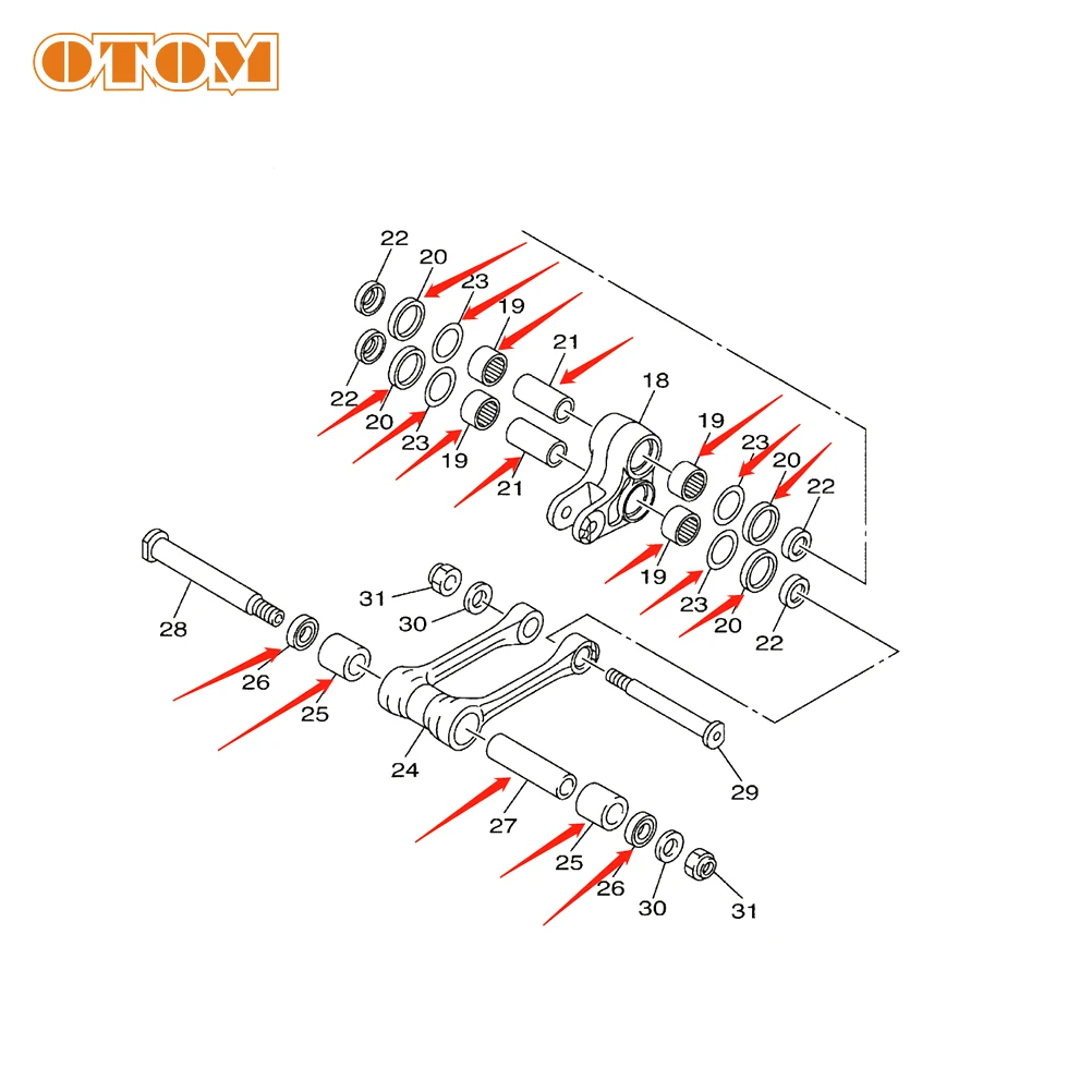 Motorcycle Bearing Kit Triangle Lever Rear Lowering Linkage ARM for YAMAHA YZF