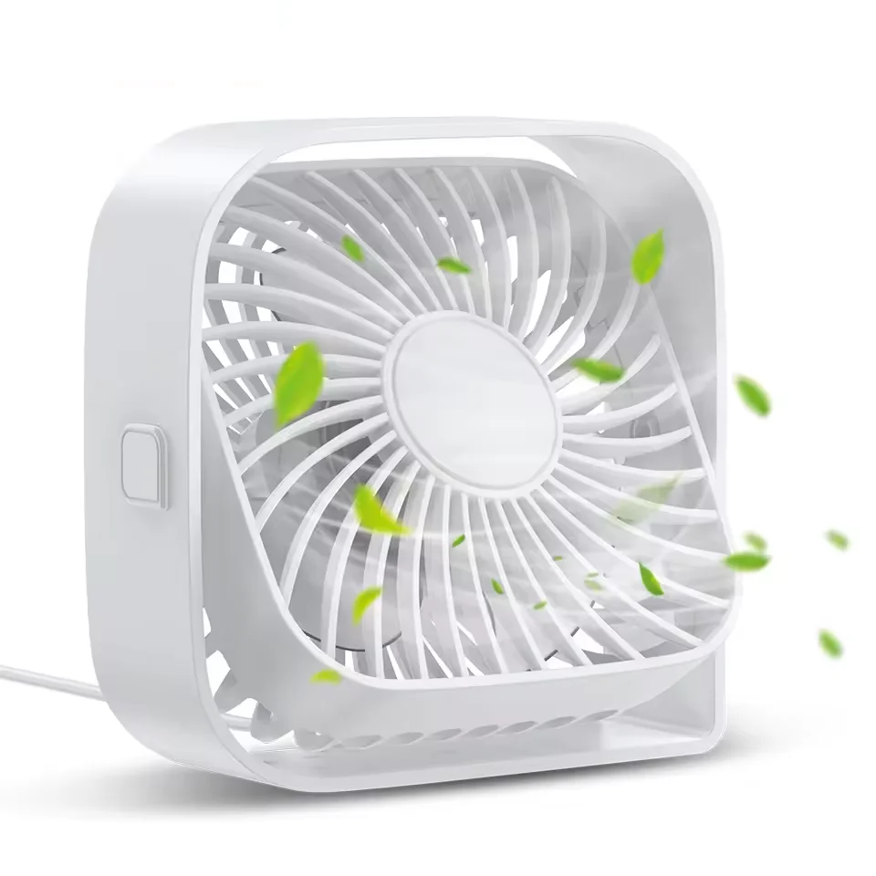 Compact 360° Rotatable USB-Powered Desktop Fan