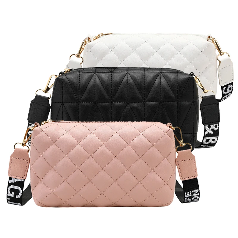 

2022 Small Messenger Bag for Women Trend Lingge Embroidery Camera Female Fashion Ladies Shoulder Crossbody Bags Mobile Phone Bag