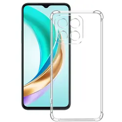 Clear Soft Silicone Shockproof Airbag TPU Phone Case - Transparent Protective Back Cover for Honor X7C (Shockproof Case)