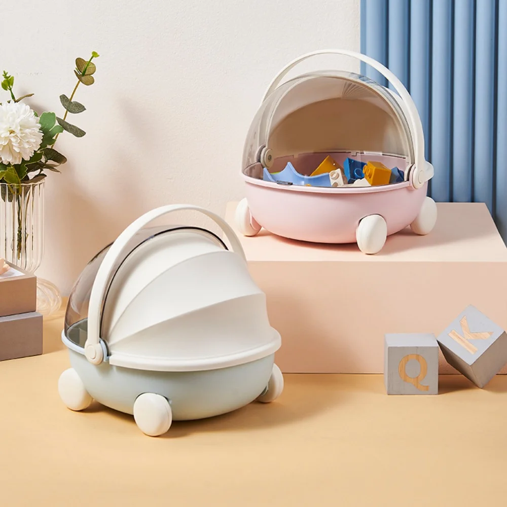 Cute cradle desktop storage box dust-proof display key storage tray sundry toys box building blocks snacks gift