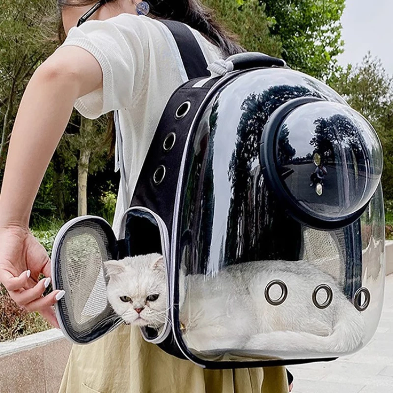 Cat Backpack Carrier with 360° Transparent Bubble and Breathable Design – Spacious Lightweight Travel Bag for Outdoor Adventures Cat Backpack Carrier with 360° Transparent Bubble and Breathable Design – Spacious Lightweight Travel Bag for Outdoor Adventures