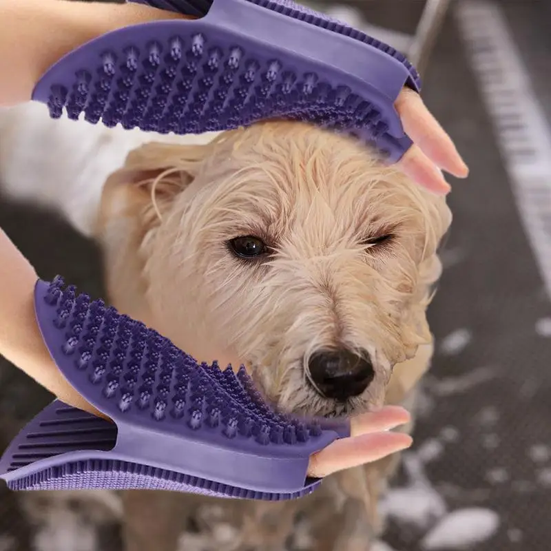 PetBathMassageBrushPetBathingBrushDoubleSidedDogGrooming