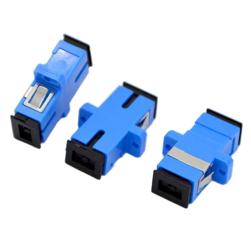 400PCS SC/UPC/APC Optical Fiber Adapter Connector Single Mode Flange Head Coupler Square joint Wholesale Free Shipping TO Brazil