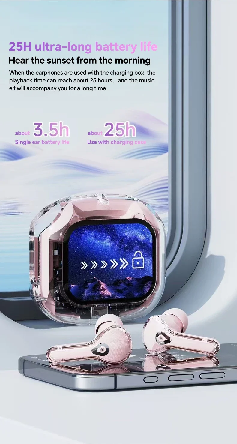 AI translation earbuds with touchscreen and real-time language translation