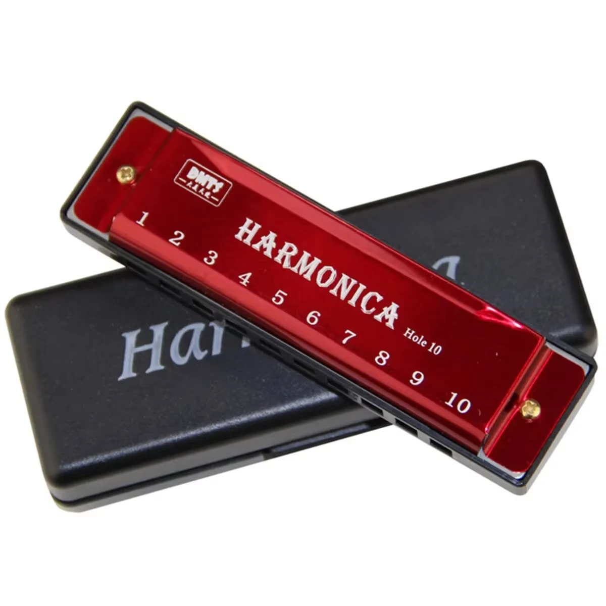 Diatonic Harmonica Key of C 10 Hole with Case for Beginner Students Kids Gift