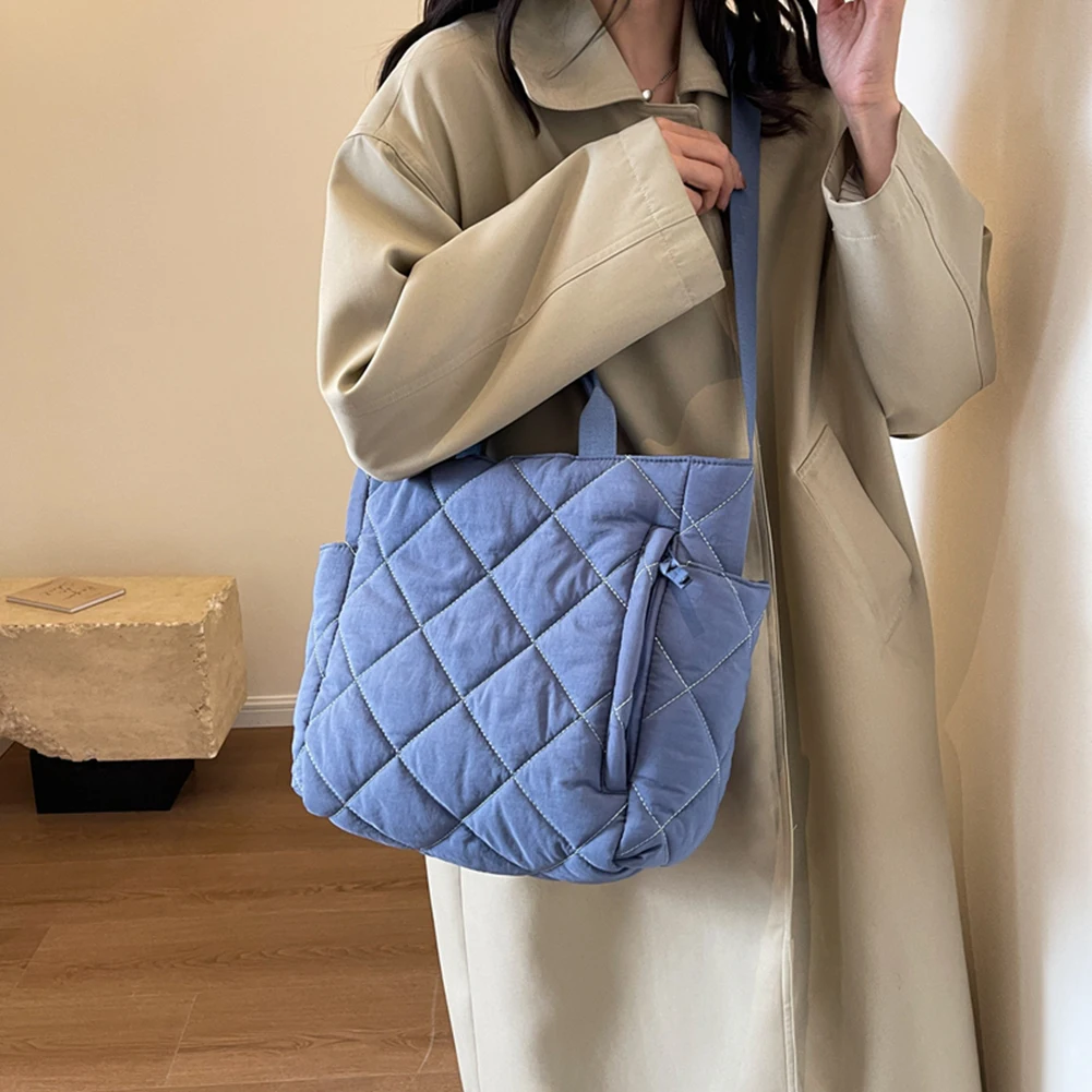 Quilted Tote Bag for Women Puffer Hobo Handbags Lightweight