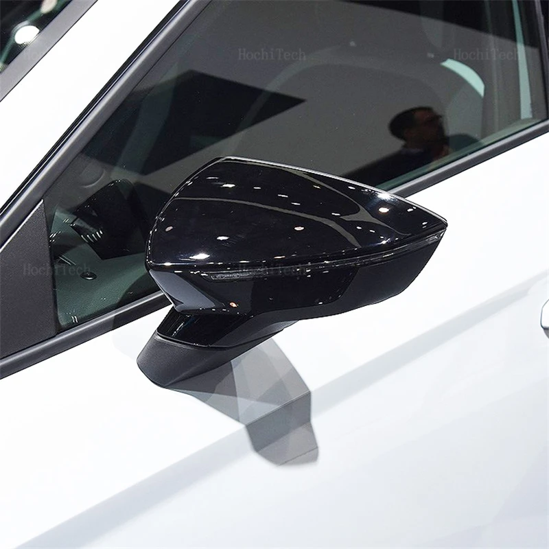 Gloss Black Carbon Look Car Side Rearview Mirror Cover Accessories