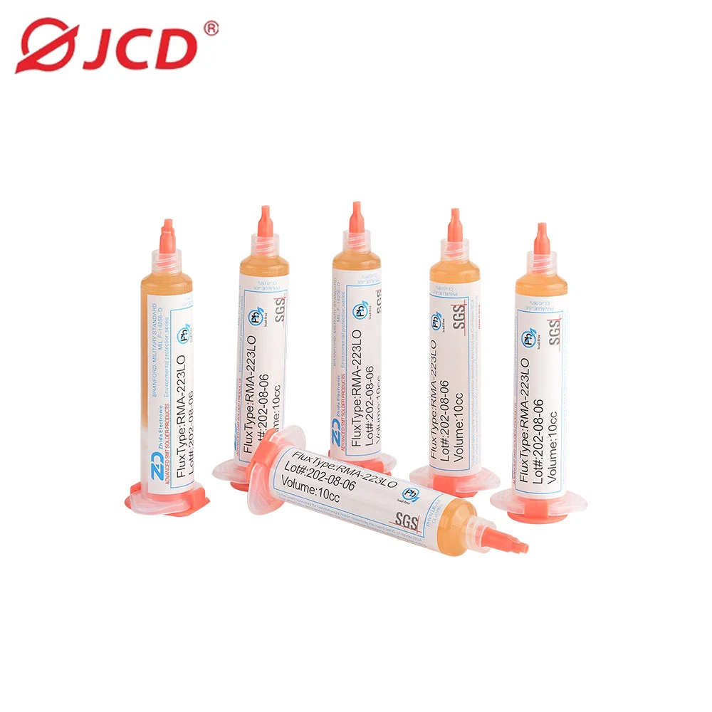 

JCD Solder Flux 10CC High Quality R-868LO-UV Solder Paste Non dismantling machine For Phone BGA SMD PGA PCB Welding Repair Tools