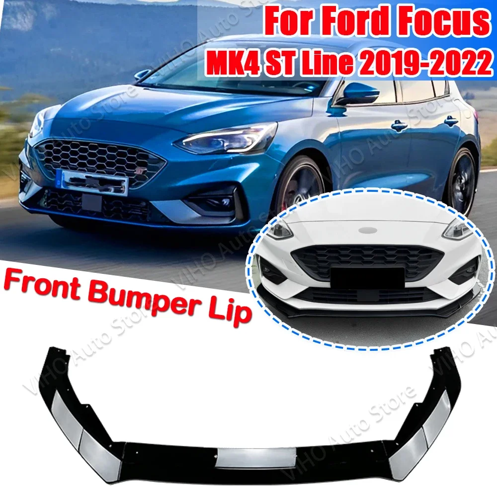 Auto Paraurti Anteriore Lip Splitter Diffusore Body Kit Spoiler Paraurti Protezione Accessori Per Ford Focus Mk4 St Line 2019-2022