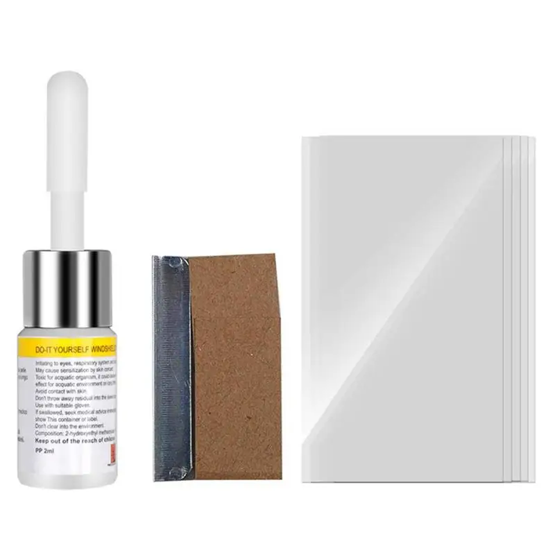 Car Window Repair Fluid Cracked Glass Scratch Repair Kit Windshield