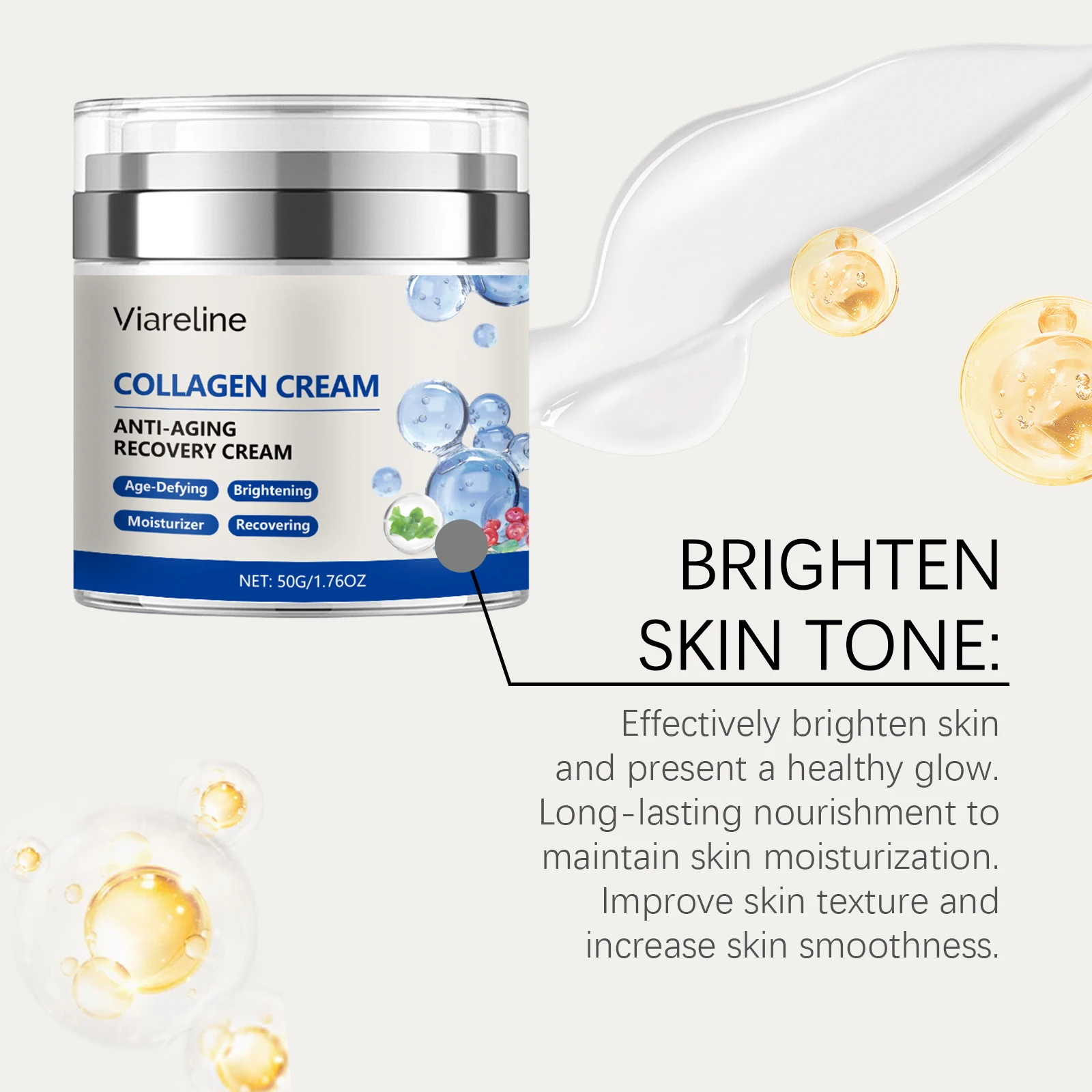 Collagen Repair Cream For Deep Hydration, Keeping Skin Moist Smooth, Nourishing, Enhancing Elasticity & Reducing Sagging