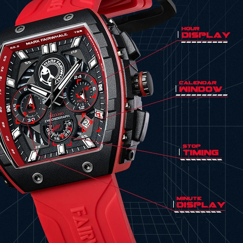 FAIRWHALE Mens Watches Top Brand Luxury Fashion Quartz Watch Men Date Sport Waterproof Wristwatch Relogio Masculino