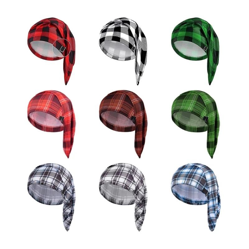 Christmas Headwear Thicken Plaids Perfect for the Holidays Colorful Outfits for Cosplay Santa Furry Hat