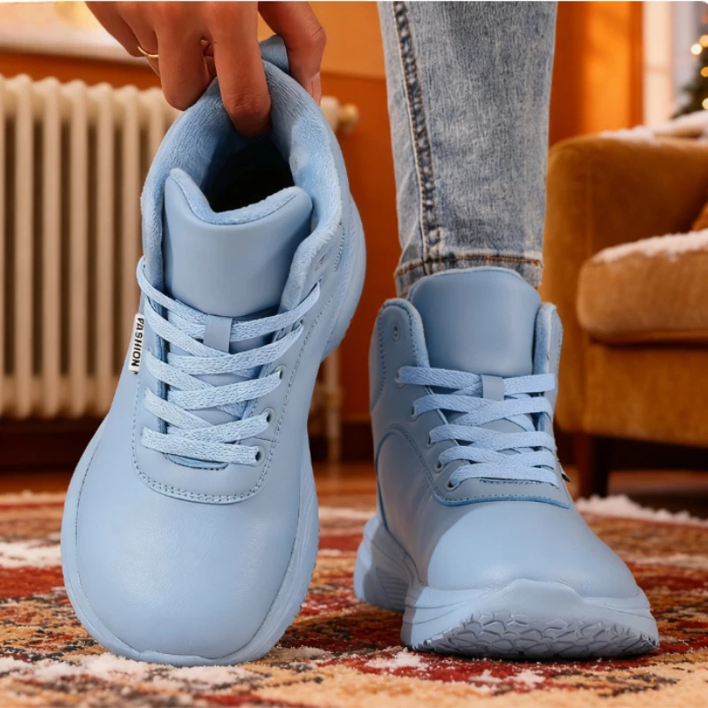 Women's Wide Toe Barefoot Snow Boots Waterproof Minimalist Comfort Sneakers Multi Functional Warm Women's Tennis Shoes 2025 New