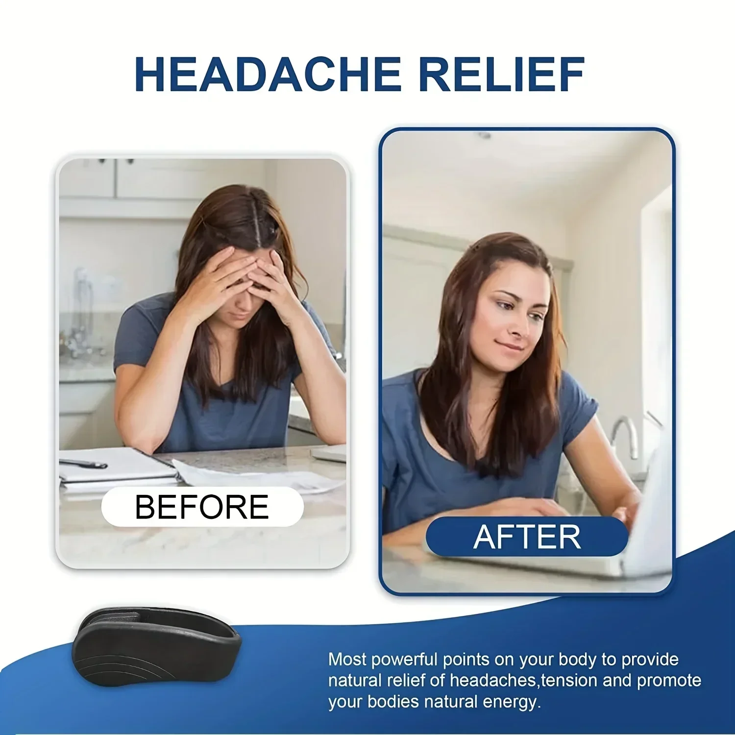 Tiger Point Thumb Clip Relieves Migraine Tension and Anxiety Hukou Acupoint Massage Clip Meridian Pressure Box Packag