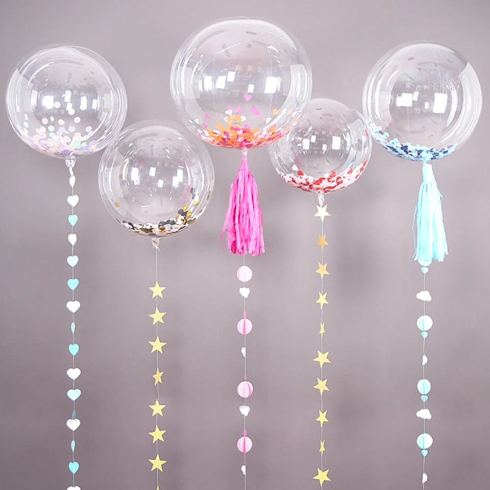 Transparent Fillable Bobo Balloons for Wedding and Party Decorations