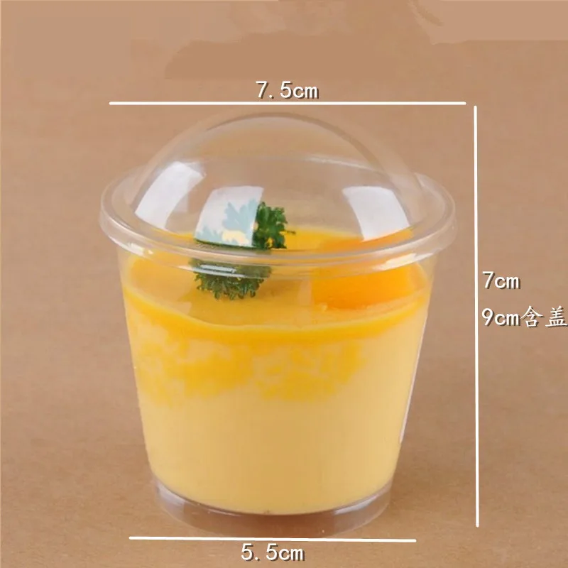 Plastic Dessert Cups 15PCS 200ML Disposable Clear Bowls