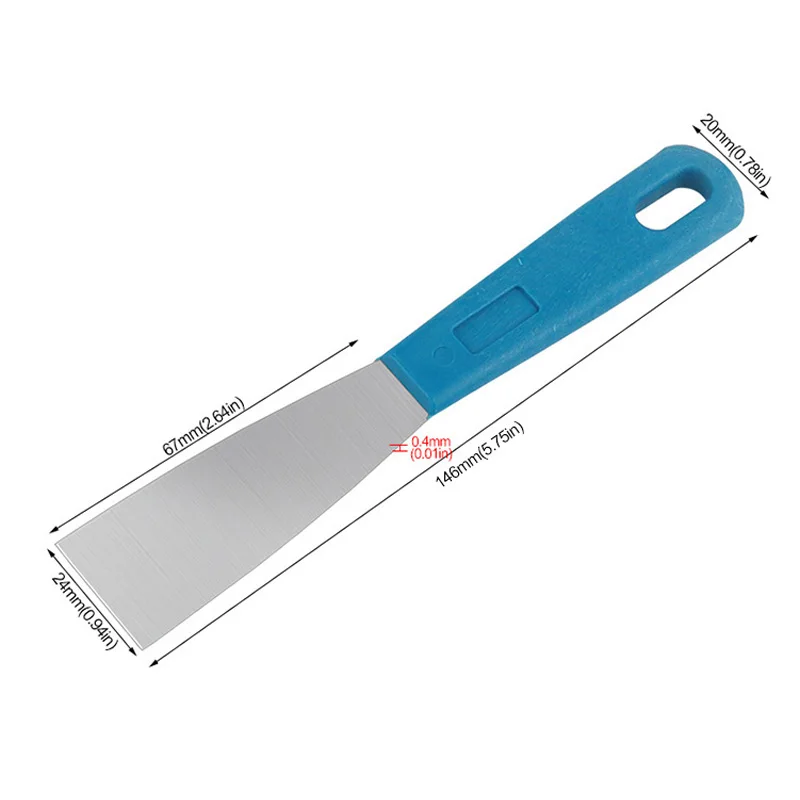 Stainless steel oblique blade putty knife scraper 1Pc 1 Inch 2 Inch