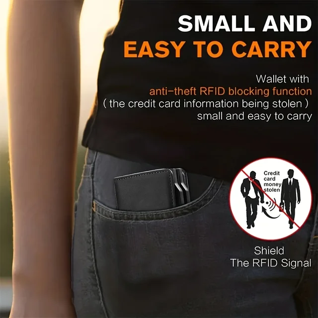 2025 New Large Capacity Double Layer ID Credit Card Holder Anti Rfid Blocking Protected Magic Wallet for Men Cardholder Case 5