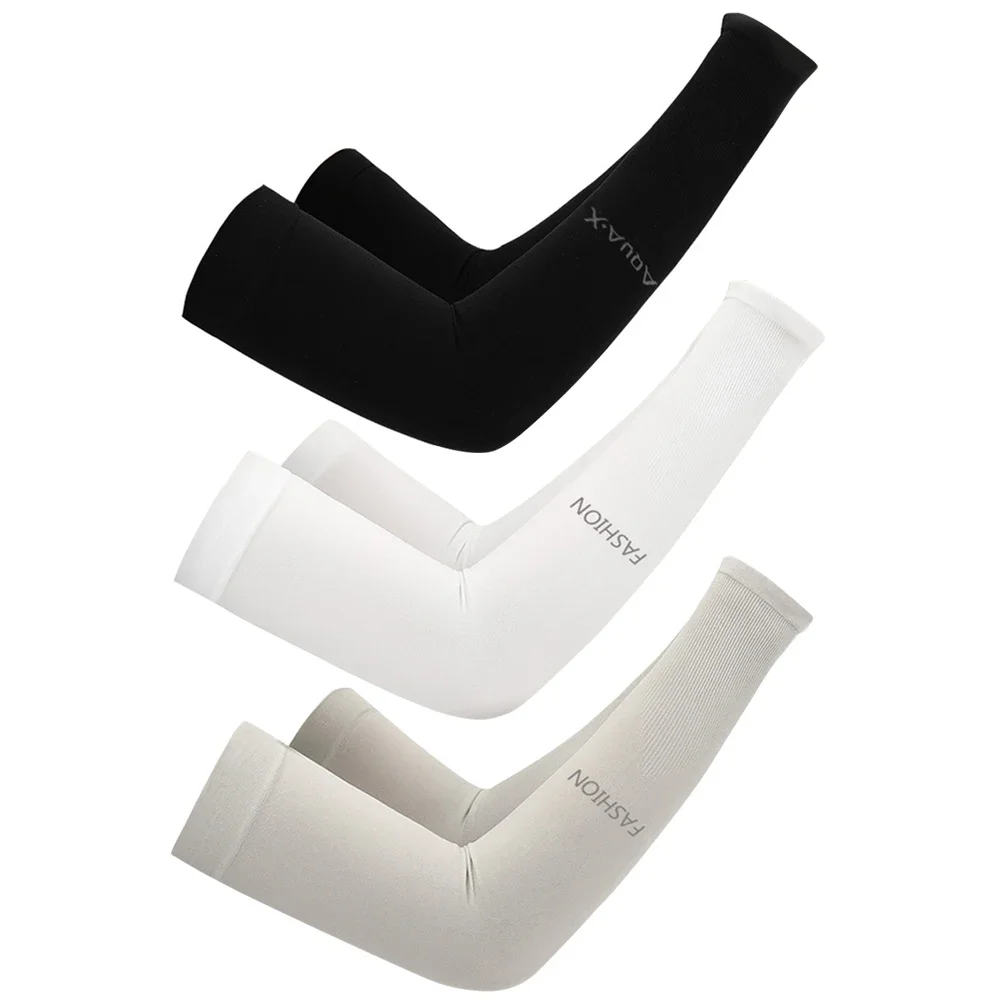 1 Pair Running Cycling Arm Sleeve Bicycle UV Protection Cooling Oversleeves Unisex Summer Sunscreen Arm Cover Cuff
