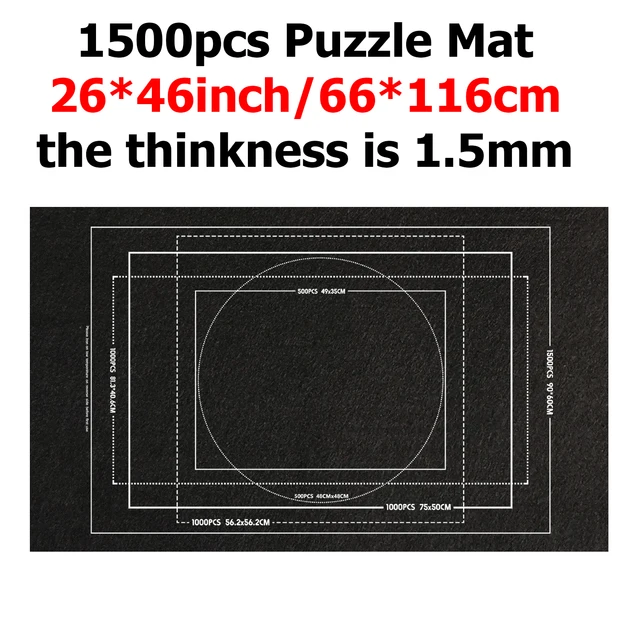 1500-3000Pcs Vilt Puzzel Mat Set 3 Kleur Beschikbaar Puzzel Spelen Deken Met Draagbare Reizen Opbergtas Puzzel accessoires Ddj -
