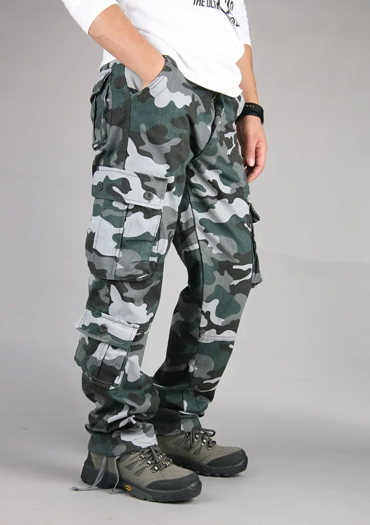 Pantalon multi-poches fonctionnel printemps automne pêche travail outdoor grande taille