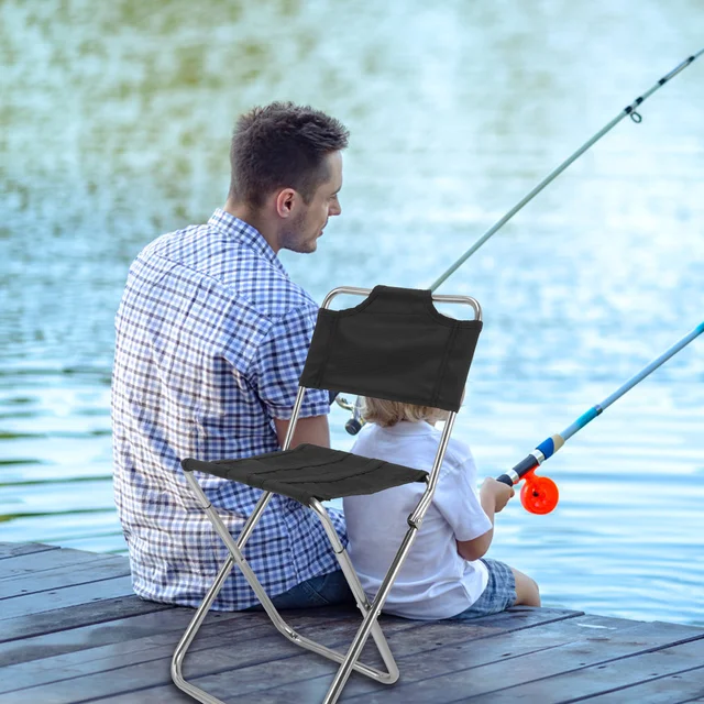Fishing Folding Chair Collapsible Outdoor Stool Camping Accessory Accessories for 6
