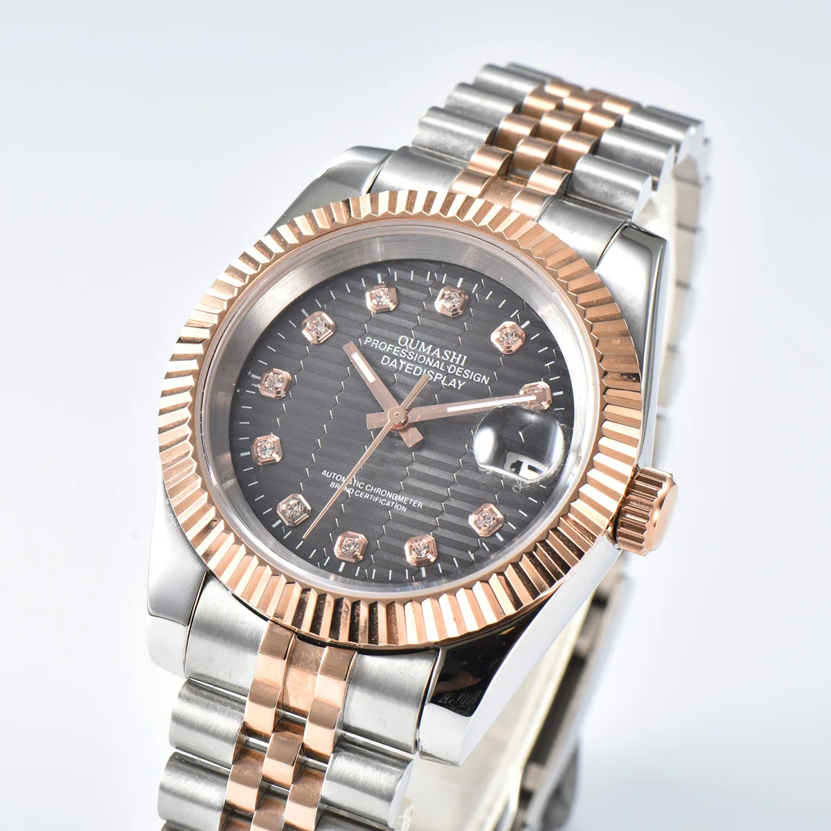 

39mm 36mm date watch NH35 movement waterproof luxury brand stainless steel mechanical men's watch supports custom micro labels.