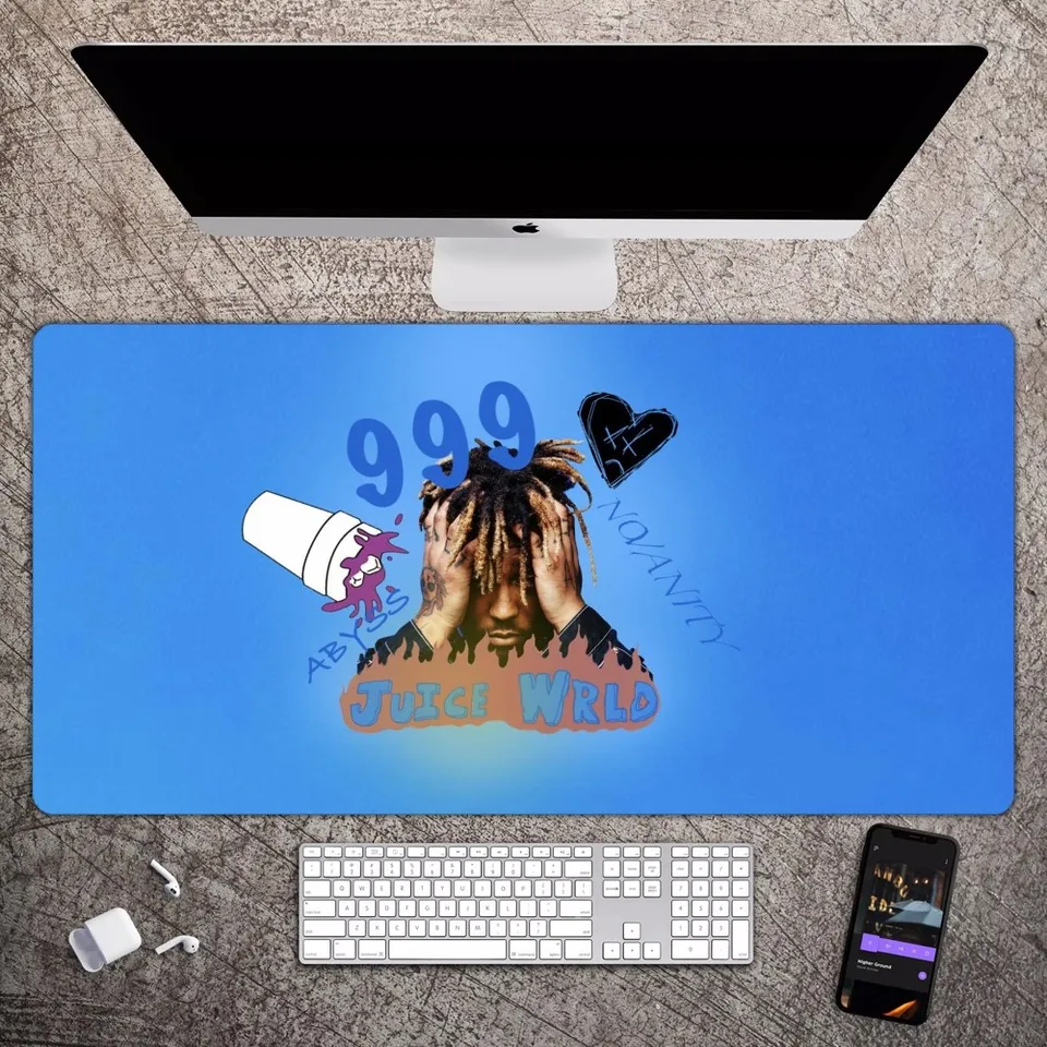Juice Wrld Rapper Mousepad Large Gaming Compute Gamer PC Keyboard