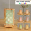 Tuya Smart Wif Hollow Wood Grain Humidifier Ultrasonic Aromatherapy Machine 100ml Colorful Atmosphere Night Light Home Office 5