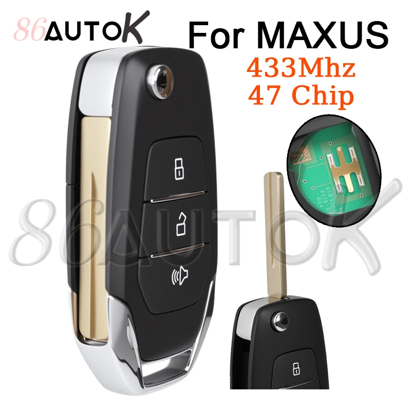 Car Remote Key For Maxus T60 Original OEM 433Mhz ID47 HITAG3 7961X Chip ...