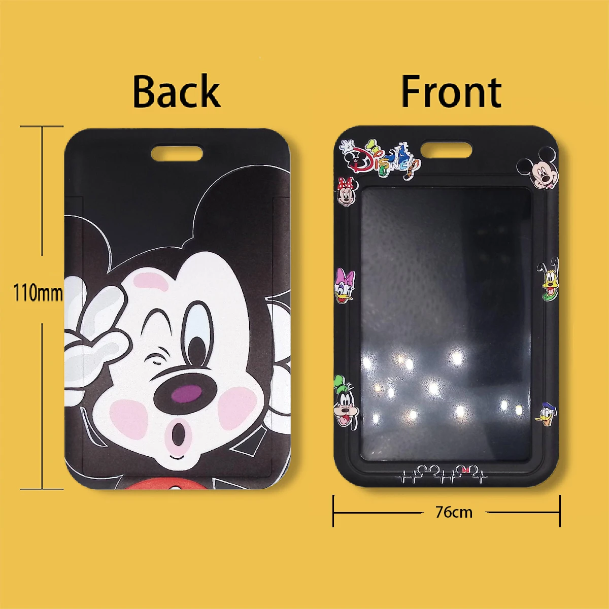 Vertical Card Holder Disney Mickey MouseDaisy Duck Certificate Holder Neck Strap Keychain ID Access Rope Strap 3