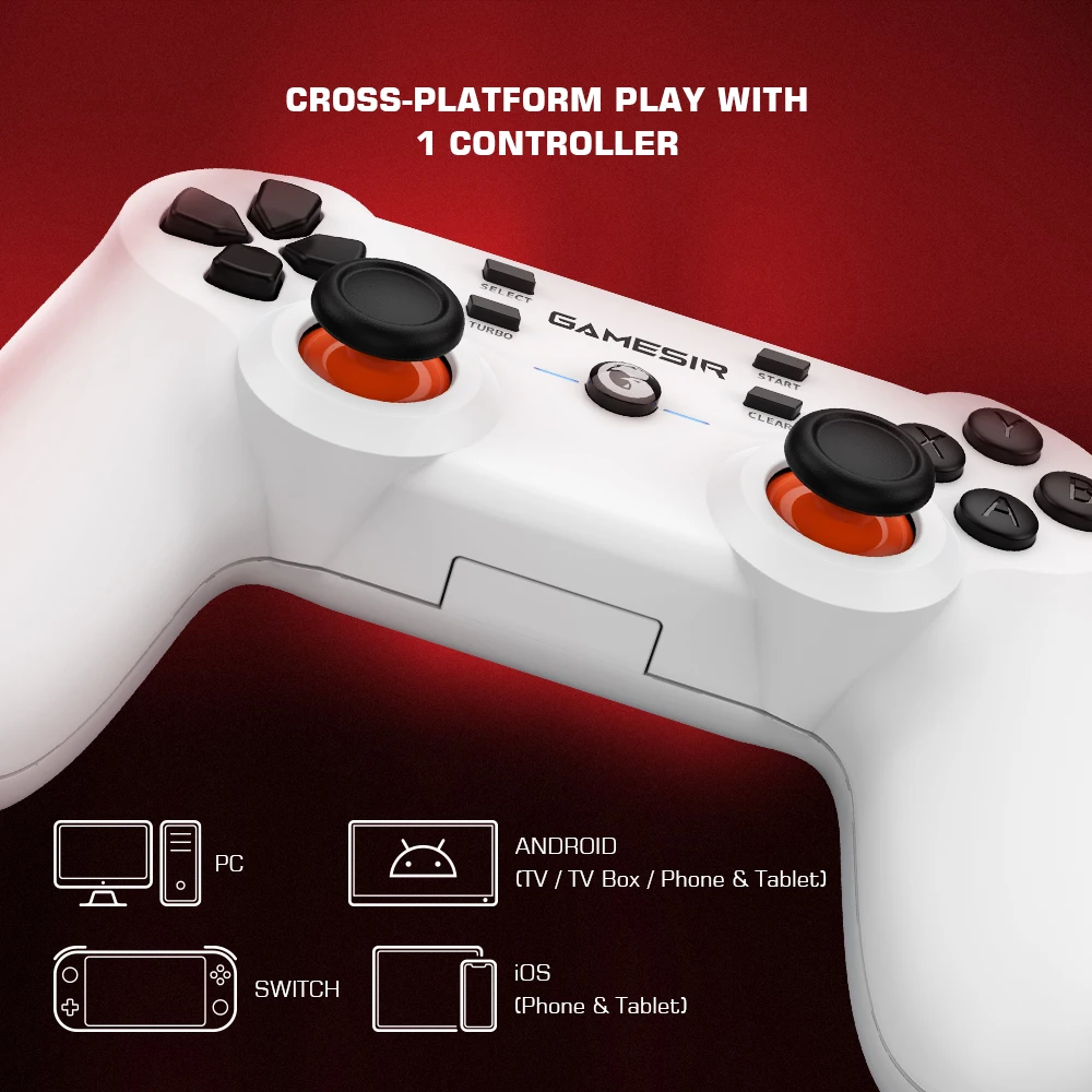 GameSir-T3s Gamepad sem fio Bluetooth, Controlador de jogo interruptor, Nintendo Switch, Smartphone Android, Apple iPhone e PC image_1