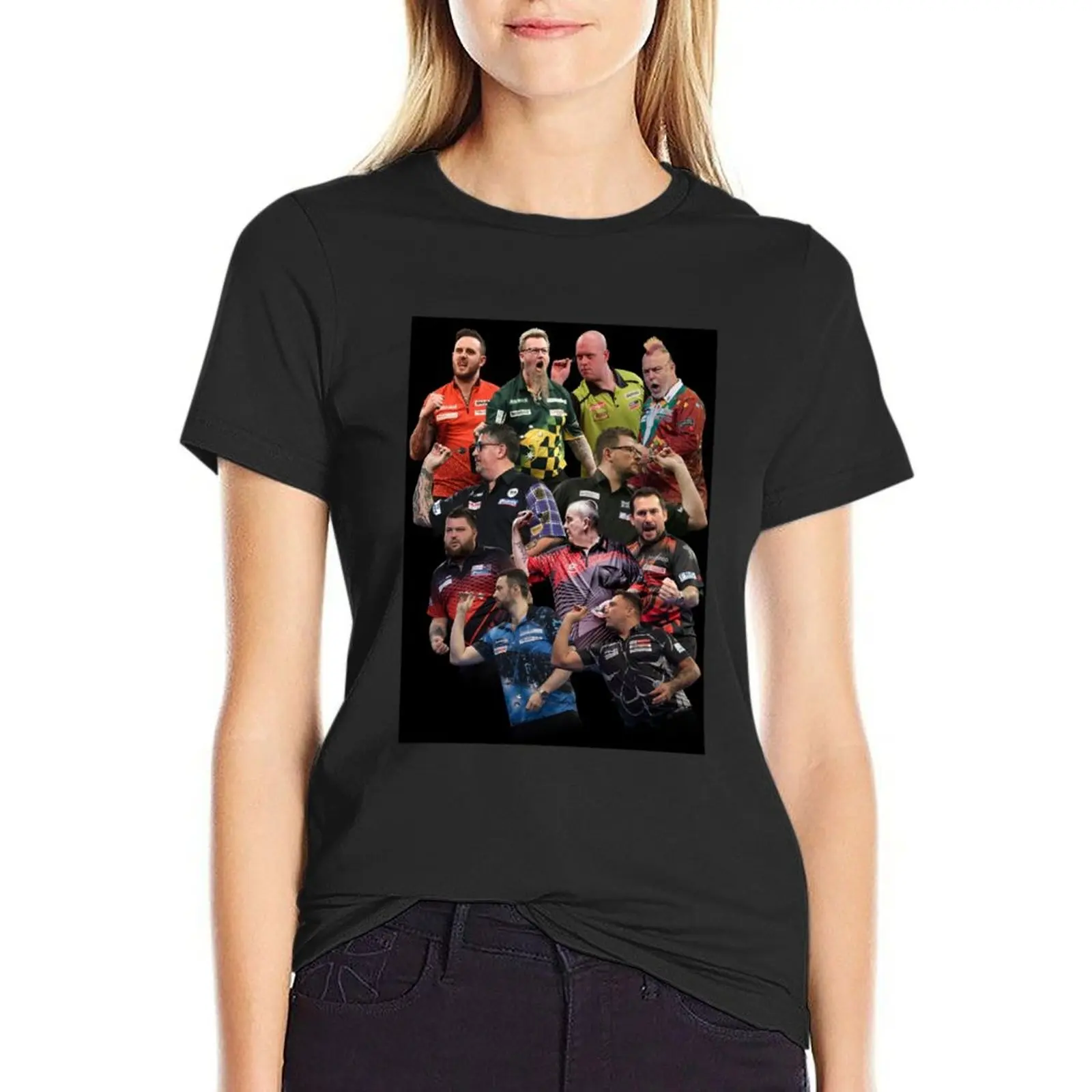 

Darts jersey T-shirt Short sleeve tee funny hippie clothes t shirt Women
