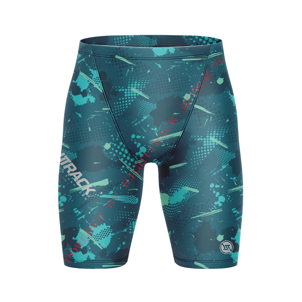 RightTrack Men's Swim Trunks Tight-fitting Swimsuit Training Digital Printing Performance Legging Swimming Shorts Give Gifts