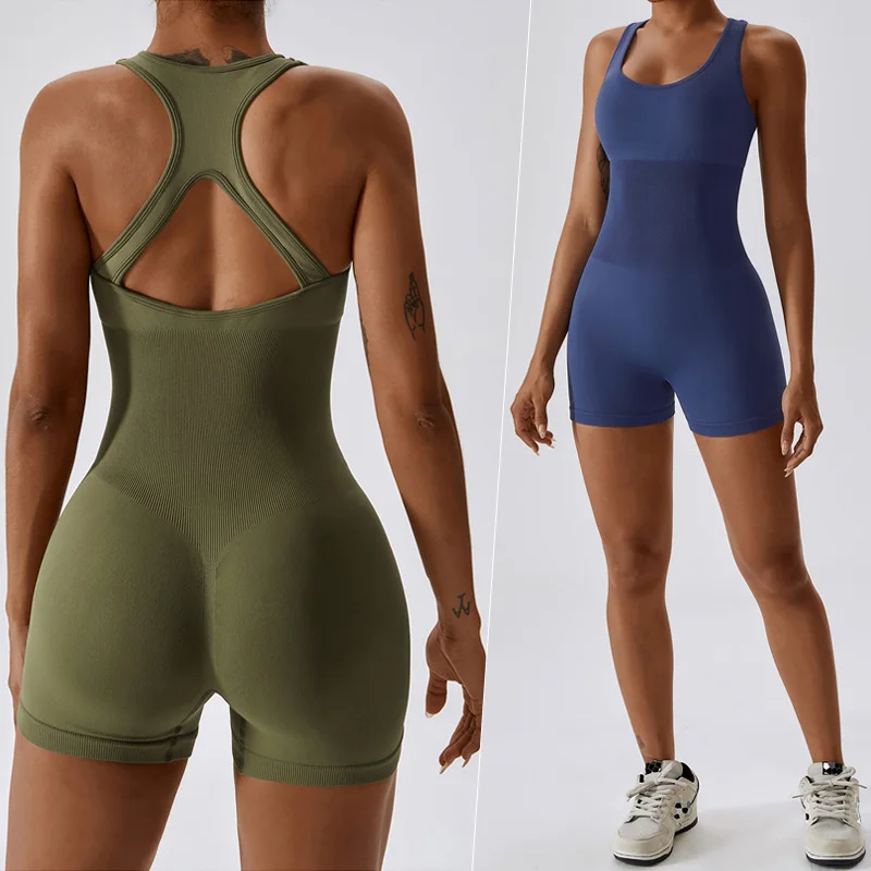 Yoga Set One-piece Seamless Sport Jumpsuit Women Workout Clothes Outfit Fitness Gym Sportswear Tracksuit Bodycon
