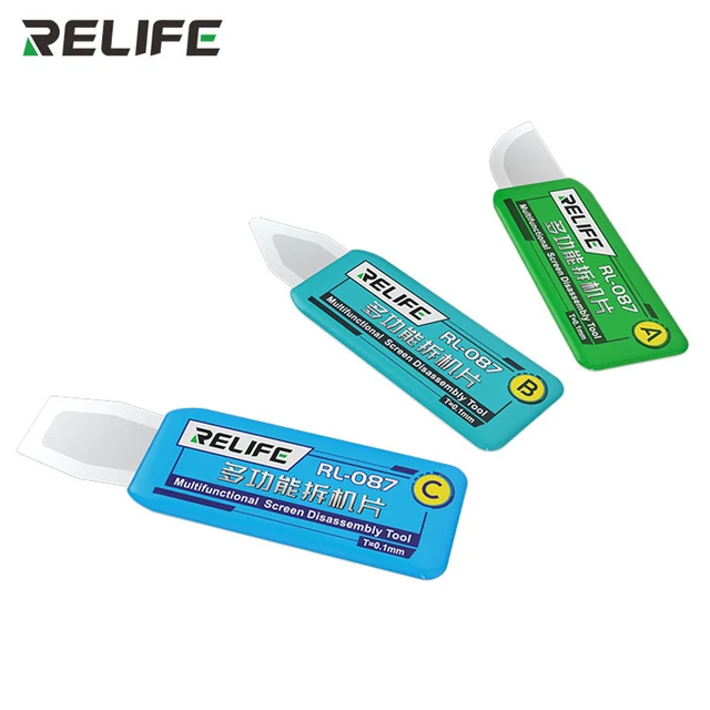 RELIFE RL-087 3-IN-1 Disassembly Tools for iPhone Samsung Mobile Phone Tablet Screen Glass Back Cover Pry Opening Repair Set 1