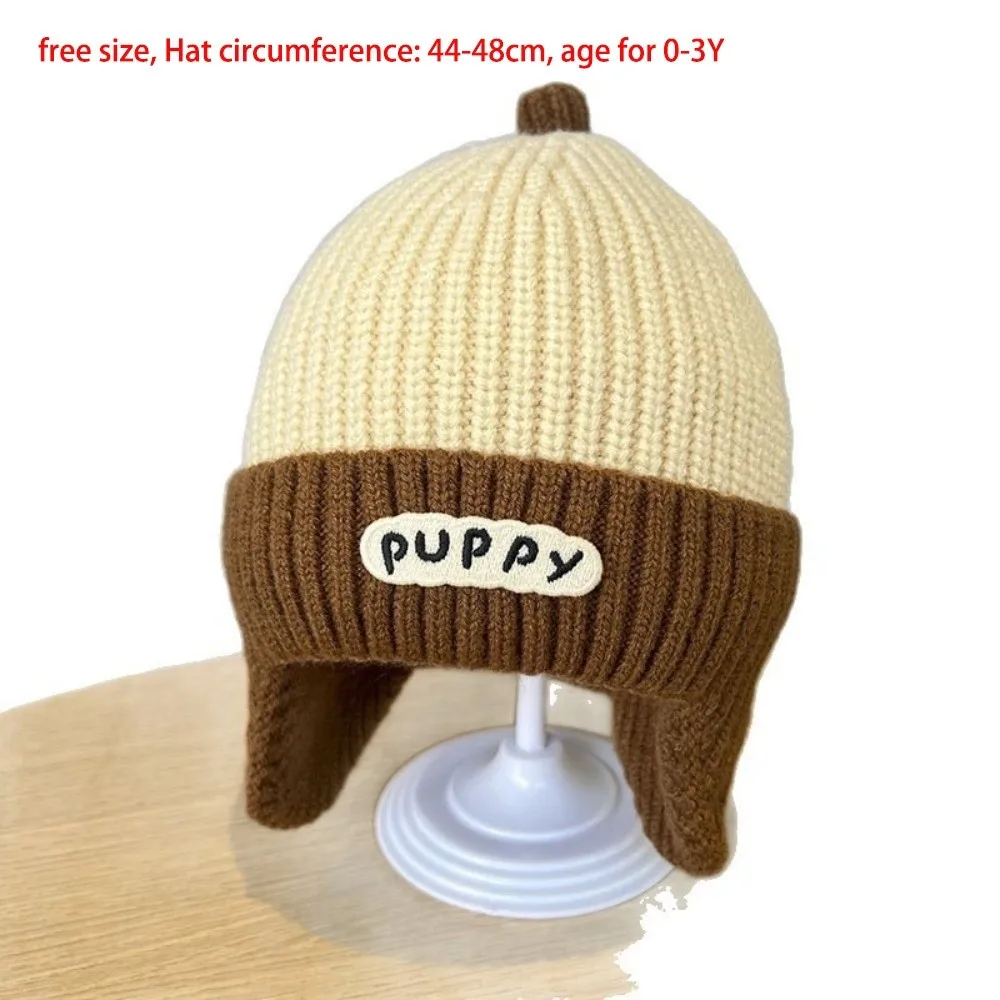 New Knitted Pacifier Pullover Cap Warm Coldproof Ear Protection Hat Windproof Beanie Hat 0-3Y