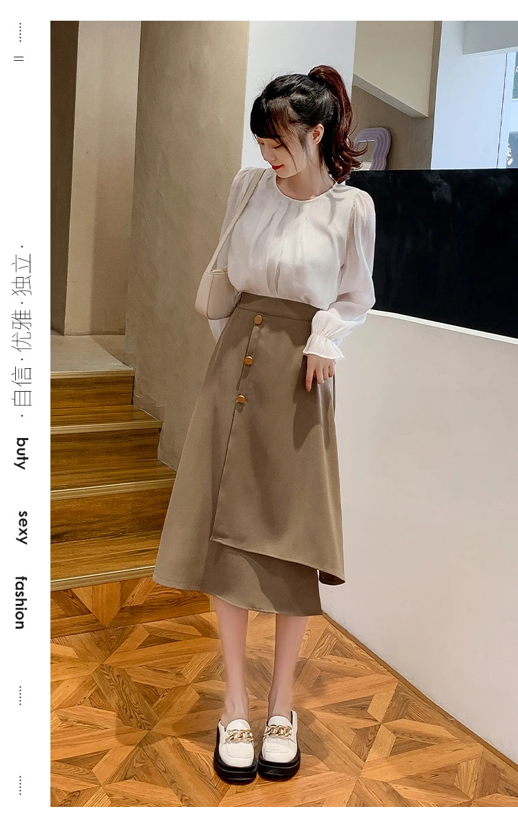 black mini skirt High Waist A-line Skirts Women New Arrival 2022 Spring Korean Style Solid Color All-match Office Lady Elegant Long Skirt W1006 red skirt