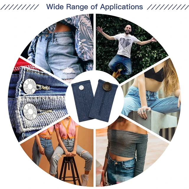 Buy Elastic Waist Extenders , Adjustable Waistband Expanders for Men and  Women, Jeans Pants Button Extender (B6) Online at desertcartINDIA