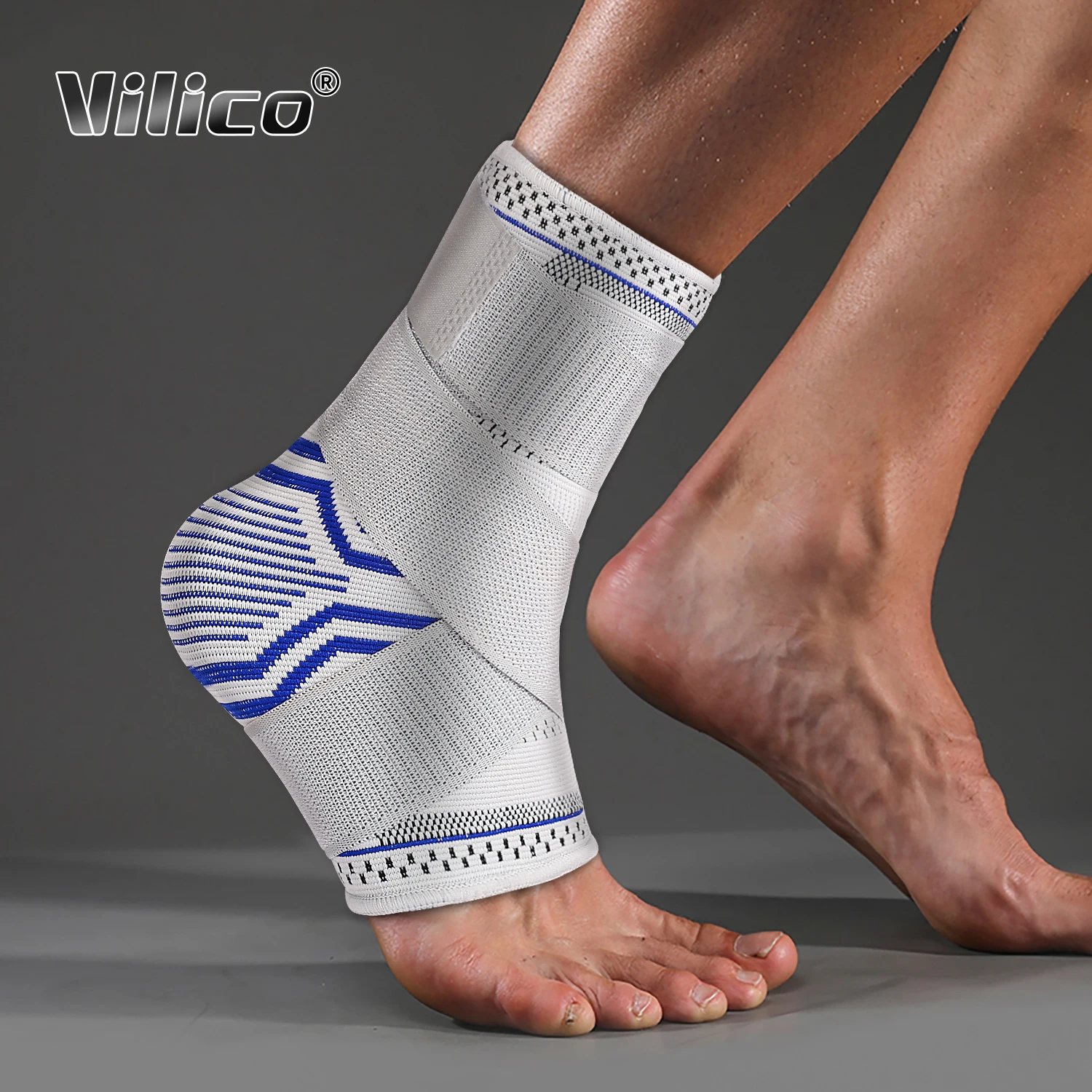 

Vilico Ankle Brace Adjustable Ankle Support Protection Elastic Compression Brace Guard Support Running Bandage Ankle Wrap