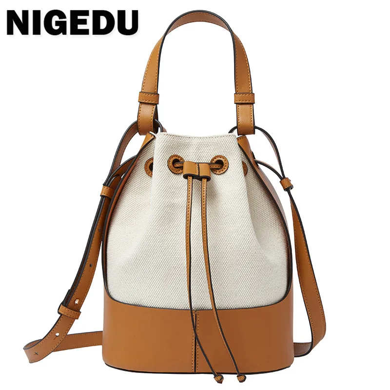KoreanstyleStitchingcanvasSmallBucketBagsforWomen2022new