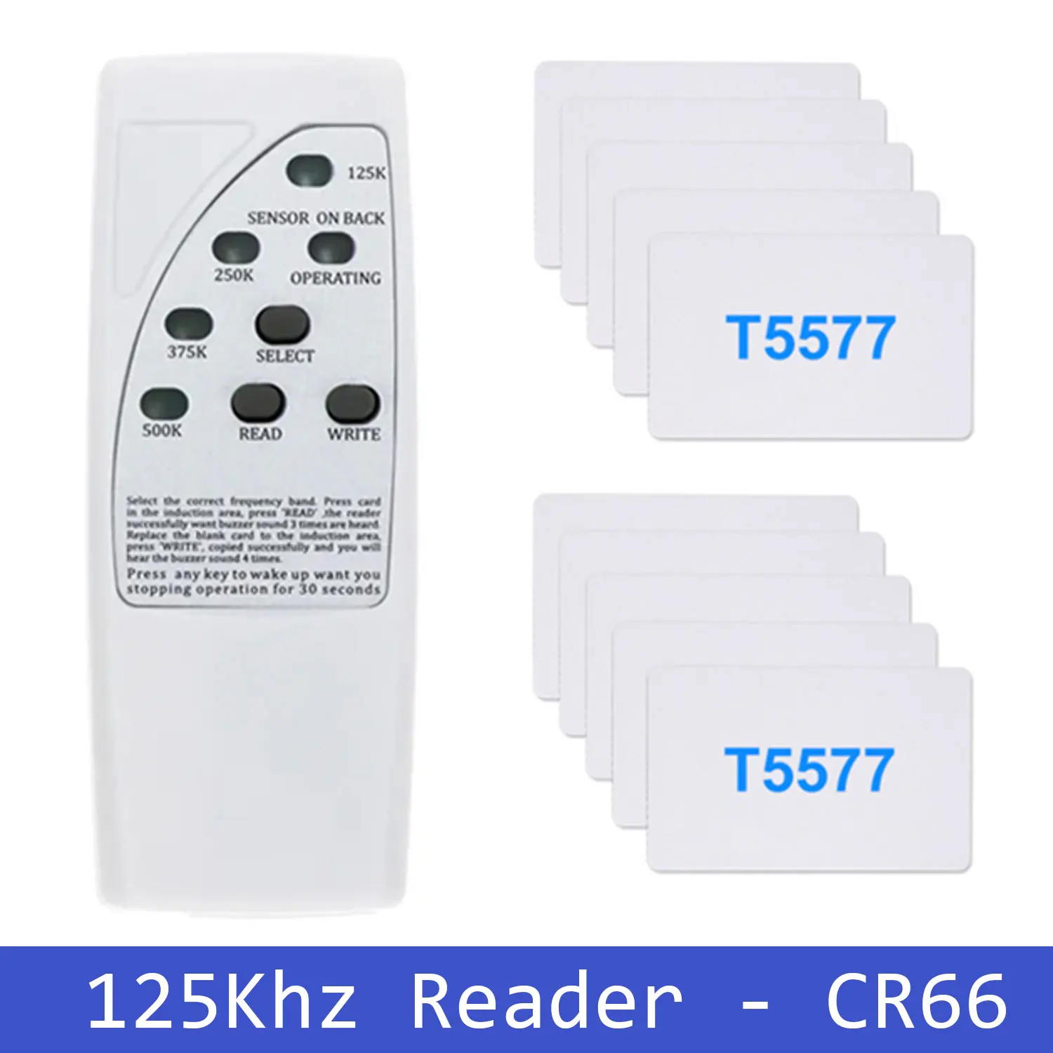 Handheld RFID Smart Chip Reader 125Khz T5577 Token Copier EM4305 Tag ...