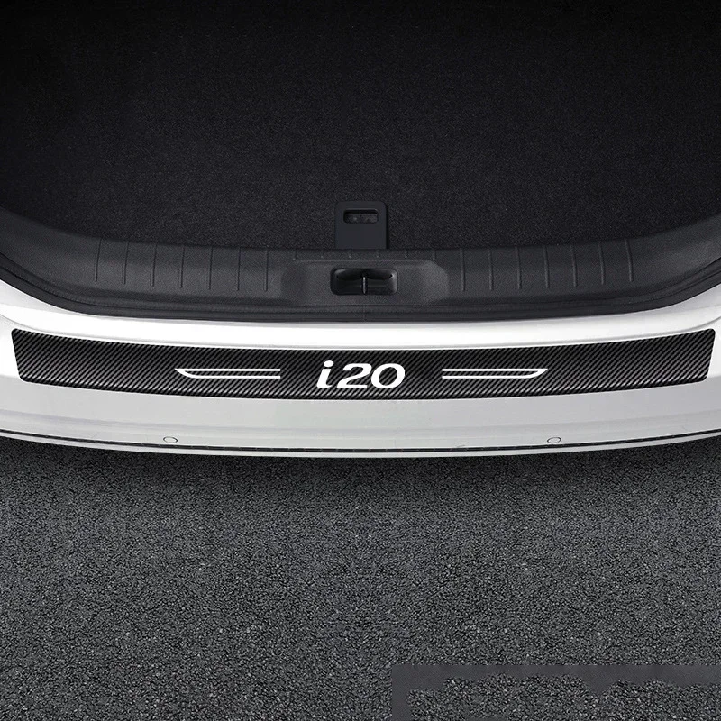 Carbon Fiber Rear Bumper Protector Strip Anti-Scratch Sticker - Stylish Auto Exterior Accessory