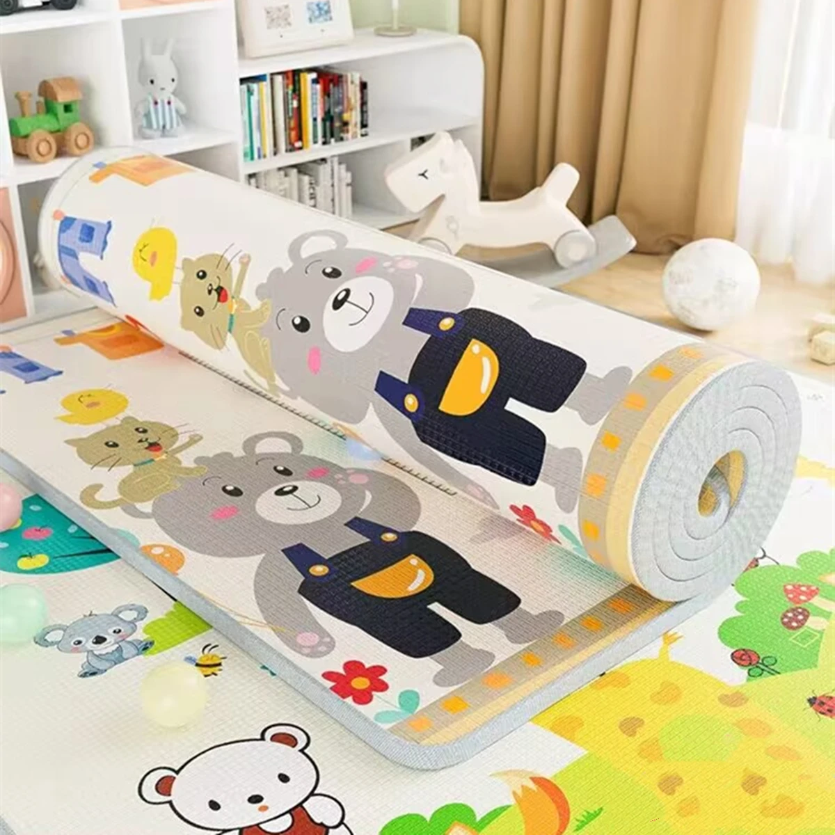 

Children's Mat 2023 New Thick 1cm Giraffe Lion Baby Play Mat Puzzle Baby Climbing Pad Kids Rug Baby Games Mats Toys for Children