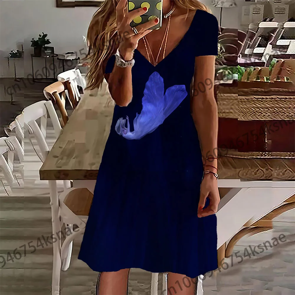 

Disney Woman Clothing V Neck Women's Clothing Free Shipping Women's Fashion Dresses for Prom Vintage Dress Summer 2023